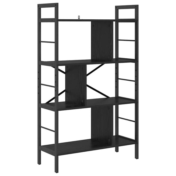 Bücherregal Schwarz Eichen-Optik
