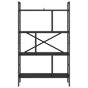 Bücherregal Schwarz Eichen-Optik