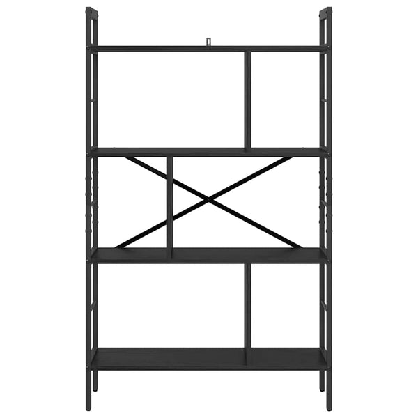 Bücherregal Schwarz Eichen-Optik
