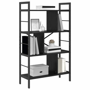 Bücherregal Schwarz Eichen-Optik