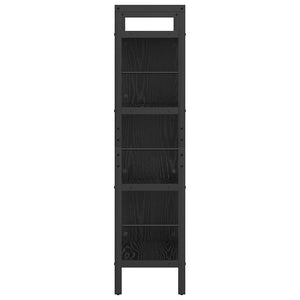 Bücherregal Schwarz Eichen-Optik
