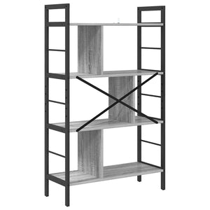 Bücherregal Grau Sonoma 75x30x123,5cm
