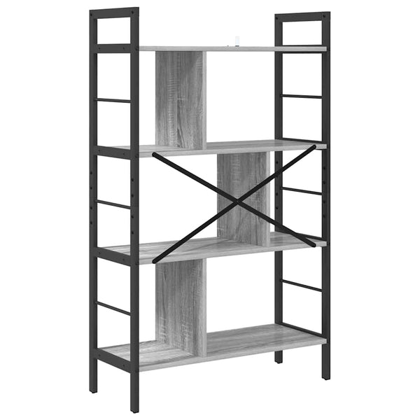 Bücherregal Grau Sonoma 75x30x123,5cm