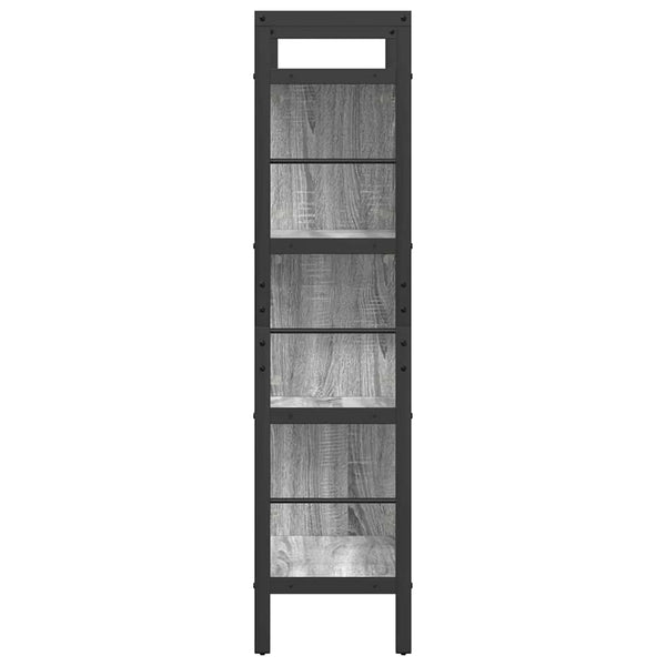 Bücherregal Grau Sonoma 75x30x123,5cm