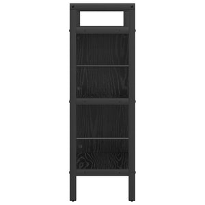 Bücherregal Schwarz Eichenoptik 91cm