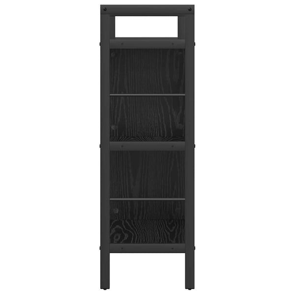Bücherregal Schwarz Eichenoptik 91cm