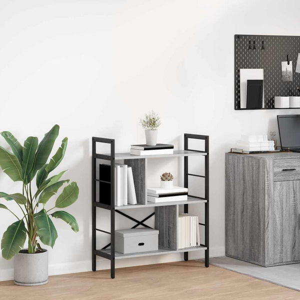 Bücherregal Grau Sonoma 75x91 cm