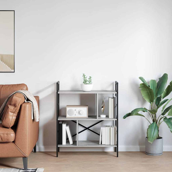 Bücherregal Grau Sonoma 75x91 cm