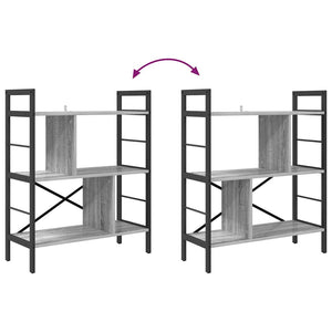 Bücherregal Grau Sonoma 75x91 cm