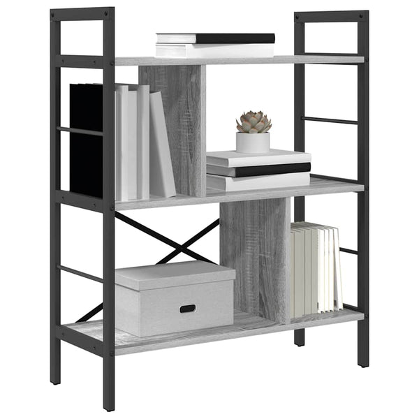 Bücherregal Grau Sonoma 75x91 cm