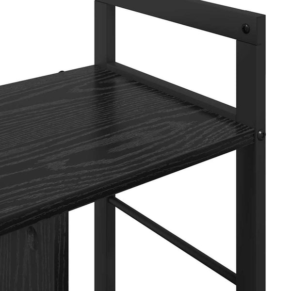 Bücherregal Schwarz Eichen-Optik
