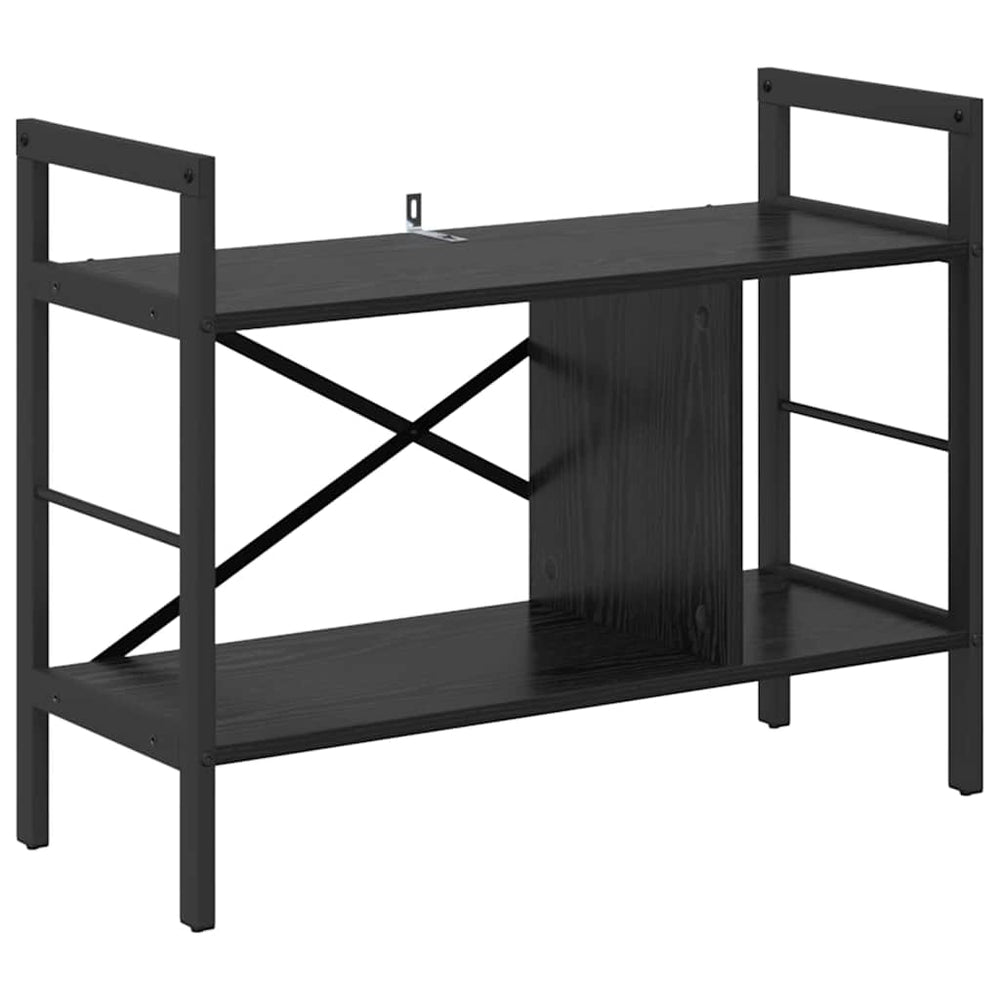 Bücherregal Schwarz Eichen-Optik
