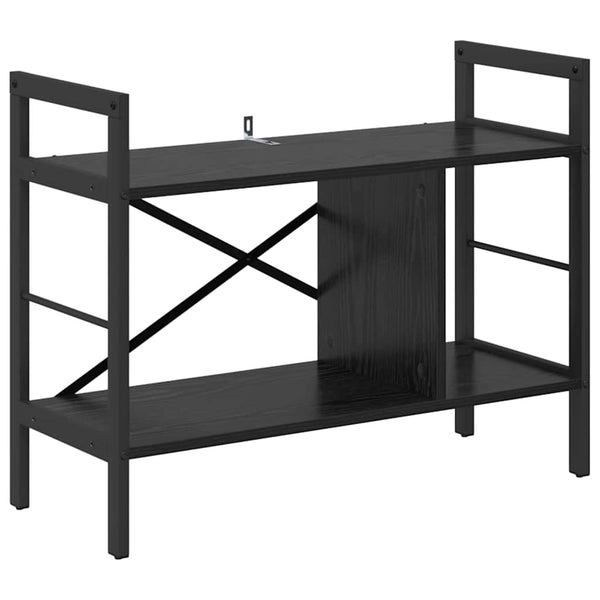 Bücherregal Schwarz Eichen-Optik