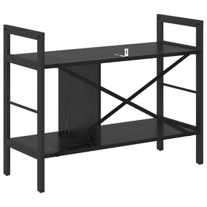Bücherregal Schwarz Eichen-Optik