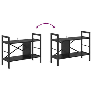 Bücherregal Schwarz Eichen-Optik