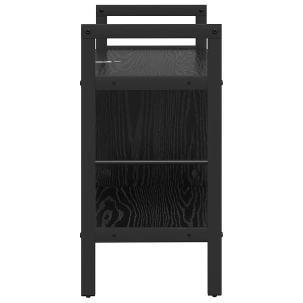 Bücherregal Schwarz Eichen-Optik