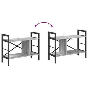 Bücherregal Grau Sonoma 75 cm