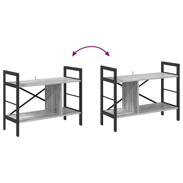 Bücherregal Grau Sonoma 75 cm