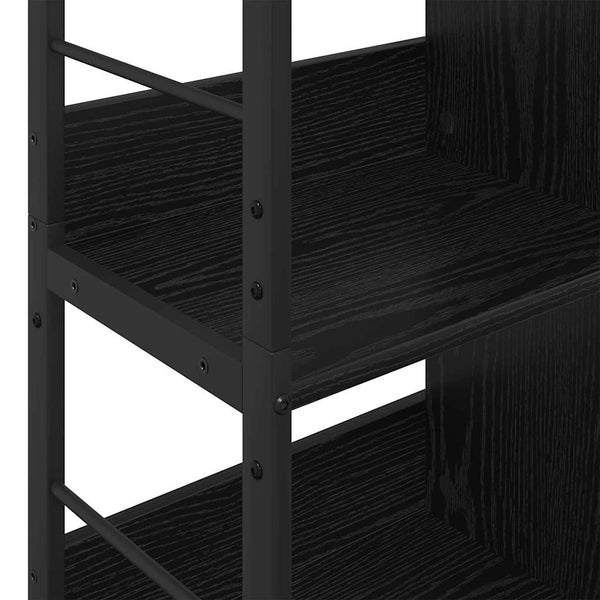 Bücherregal Schwarz Eiche 144,5 cm Hoch