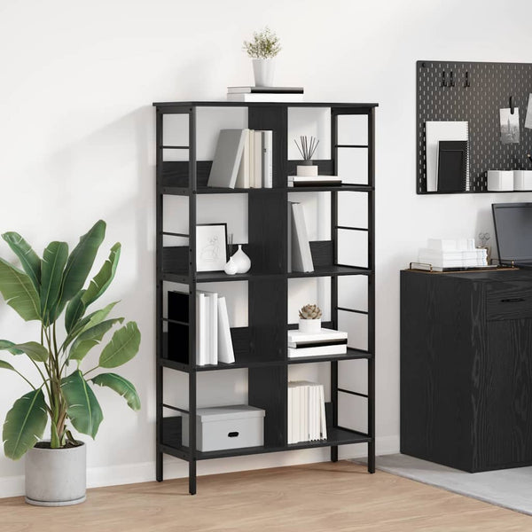 Bücherregal Schwarz Eiche 144,5 cm Hoch
