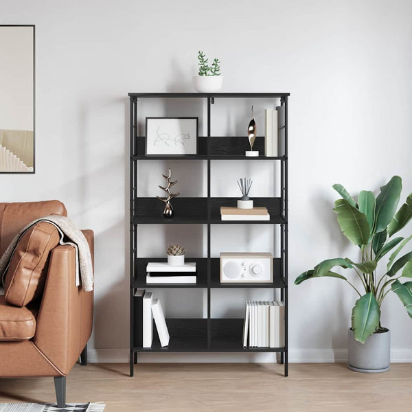 Bücherregal Schwarz Eiche 144,5 cm Hoch