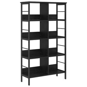 Bücherregal Schwarz Eiche 144,5 cm Hoch