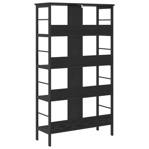 Bücherregal Schwarz Eiche 144,5 cm Hoch