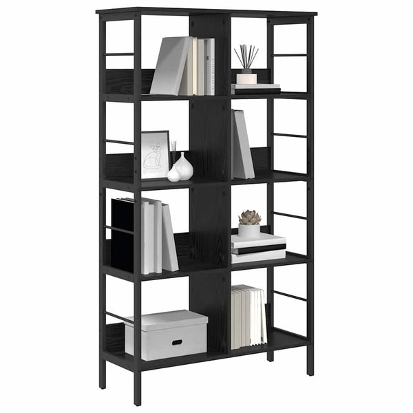 Bücherregal Schwarz Eiche 144,5 cm Hoch