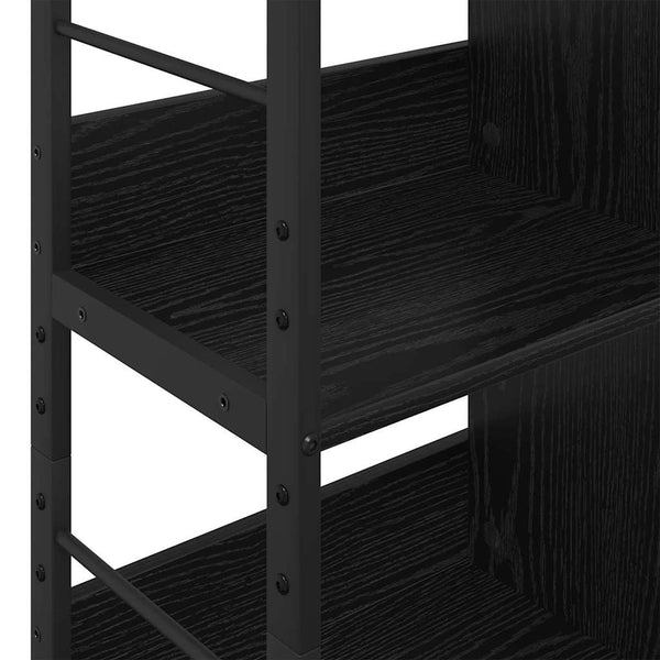 Bücherregal Schwarz Eiche 82x32x112 cm