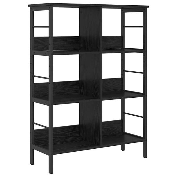 Bücherregal Schwarz Eiche 82x32x112 cm