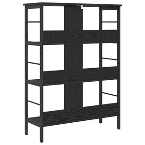 Bücherregal Schwarz Eiche 82x32x112 cm