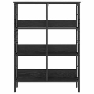 Bücherregal Schwarz Eiche 82x32x112 cm