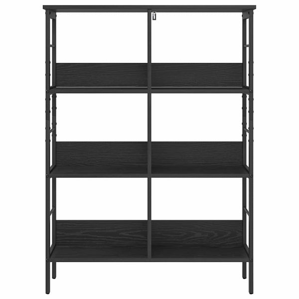 Bücherregal Schwarz Eiche 82x32x112 cm
