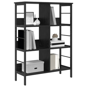 Bücherregal Schwarz Eiche 82x32x112 cm