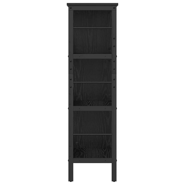 Bücherregal Schwarz Eiche 82x32x112 cm