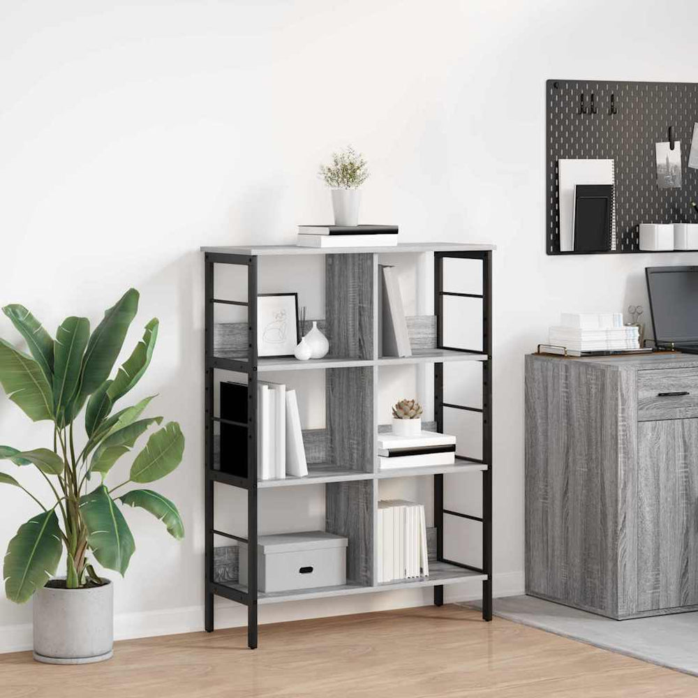 Bücherregal Grau Sonoma 82x32x112cm