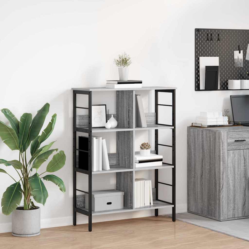 Bücherregal Grau Sonoma 82x32x112cm