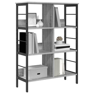 Bücherregal Grau Sonoma 82x32x112cm