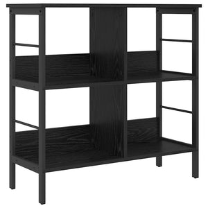 Bücherregal Schwarz Eichen-Optik