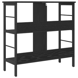 Bücherregal Schwarz Eichen-Optik