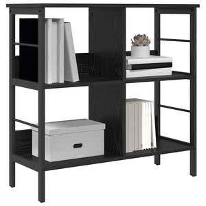 Bücherregal Schwarz Eichen-Optik