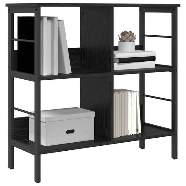 Bücherregal Schwarz Eichen-Optik