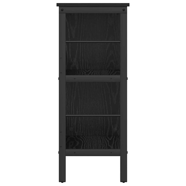 Bücherregal Schwarz Eichen-Optik