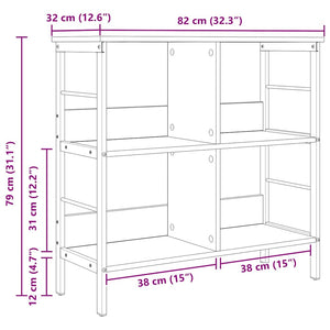 Bücherregal Artisan Eiche 82x32x79cm