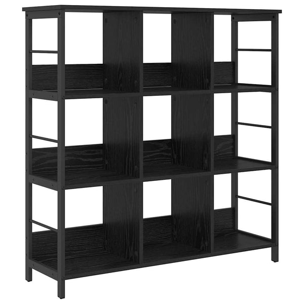 Bücherregal Schwarz Eichenoptik