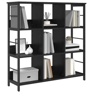 Bücherregal Schwarz Eichenoptik