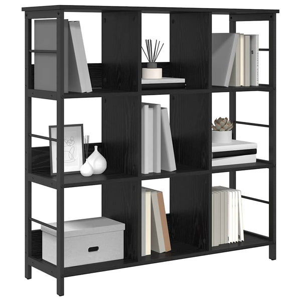 Bücherregal Schwarz Eichenoptik