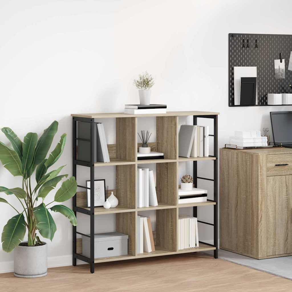 vidaXL Bibliothèque chêne sonoma 102 x 32 x 104,5 cm bois d'ingénierie