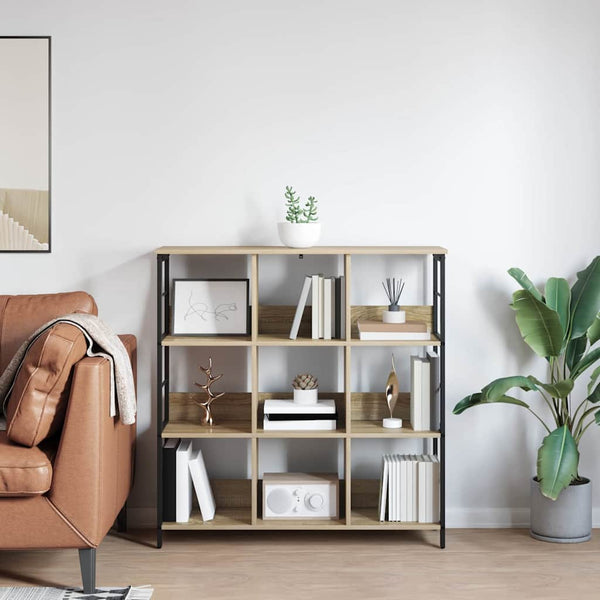 vidaXL Bibliothèque chêne sonoma 102 x 32 x 104,5 cm bois d'ingénierie