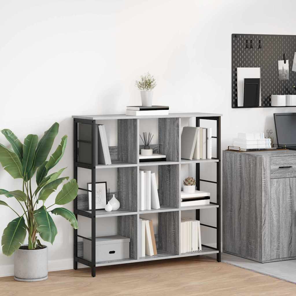 Graues Bücherregal Sonoma, 102 cm